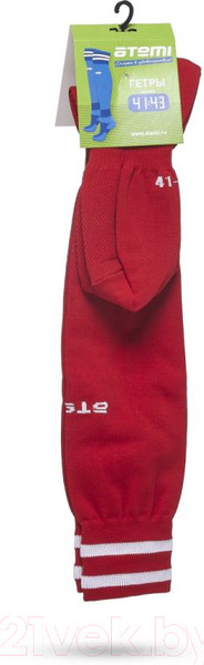 Изображение товара Гетры футбольные Atemi ASSK-001SS23-RED (р.35-37, красный)