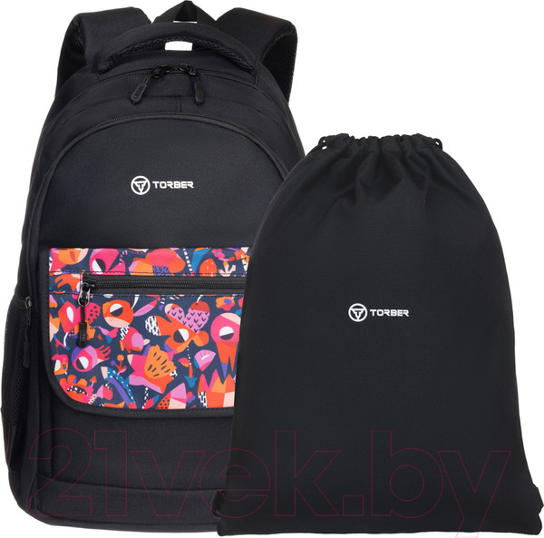 Изображение товара Школьный рюкзак Torber Class X / T2743-23-Bl (черный)