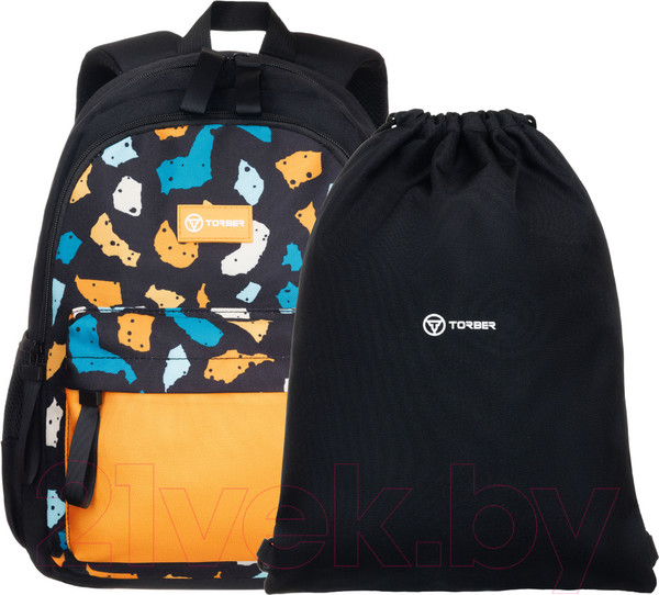 Изображение товара Школьный рюкзак Torber Class X Mini / T1801-23-Bl-Y (черный/желтый)