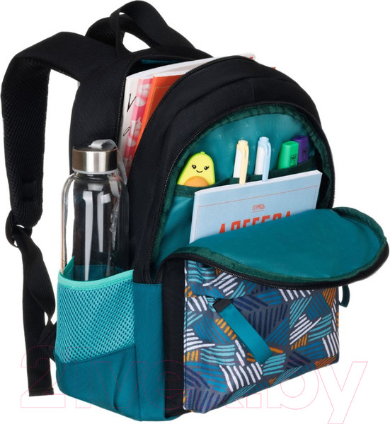 Изображение товара Школьный рюкзак Torber Class X Mini / T1801-23-Bl-B (черный/бирюзовый)
