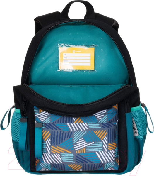 Изображение товара Школьный рюкзак Torber Class X Mini / T1801-23-Bl-B (черный/бирюзовый)