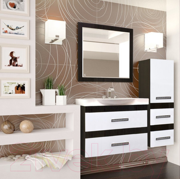 Изображение товара Тумба под умывальник Style Line Сакура 80 (подвесная, для квадратной раковины)