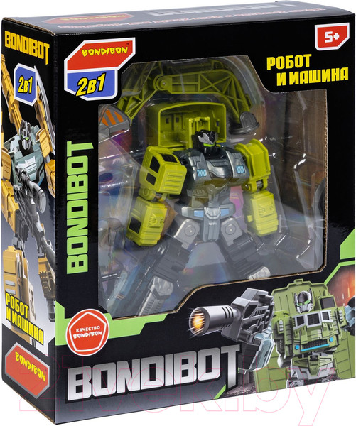 Изображение товара Робот-трансформер Bondibon Bondibot Экскаватор / ВВ6054 (зеленый)