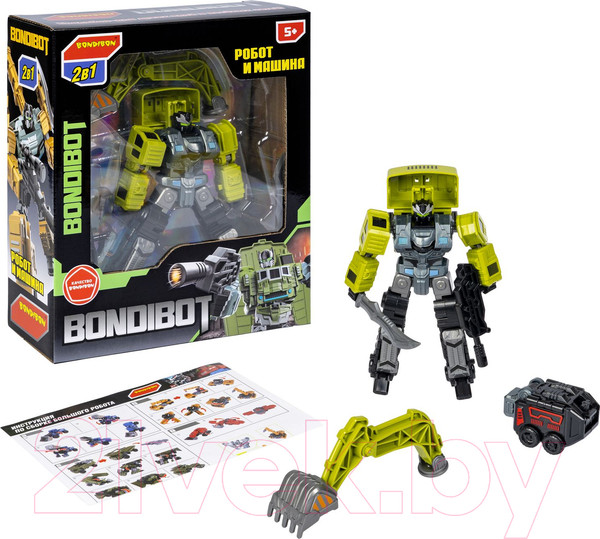 Изображение товара Робот-трансформер Bondibon Bondibot Экскаватор / ВВ6054 (зеленый)