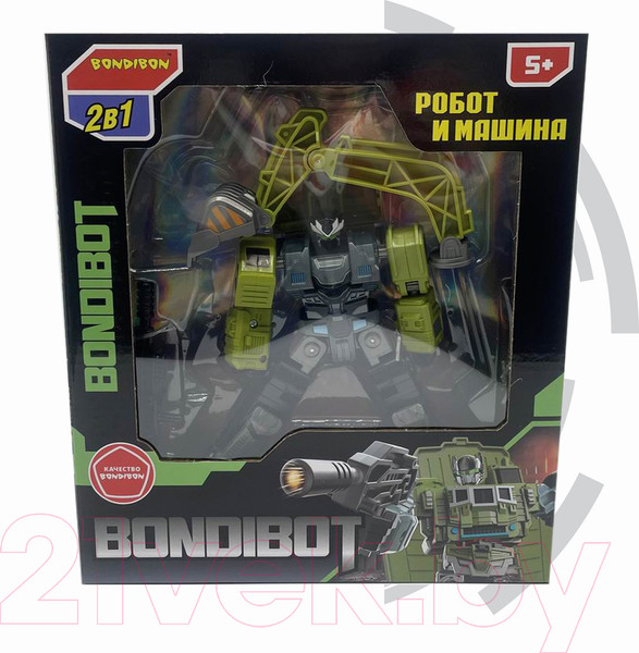 Изображение товара Робот-трансформер Bondibon Bondibot Экскаватор / ВВ6054 (зеленый)