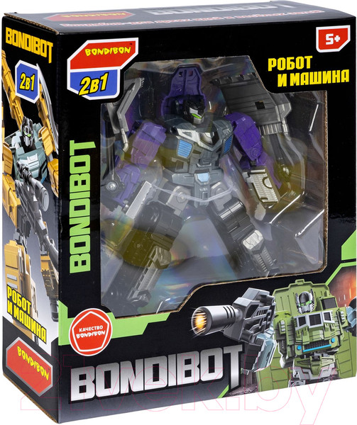 Изображение товара Робот-трансформер Bondibon Bondibot Бульдозер / ВВ6053 (фиолетовый)