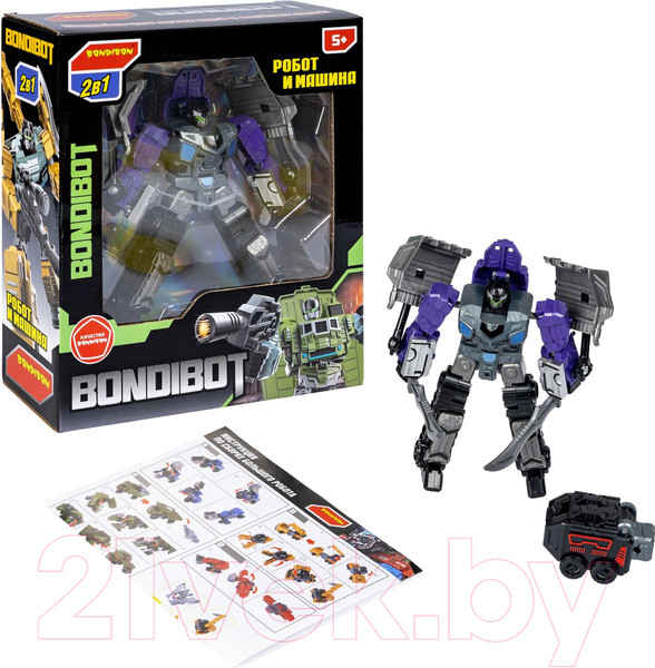 Изображение товара Робот-трансформер Bondibon Bondibot Бульдозер / ВВ6053 (фиолетовый)