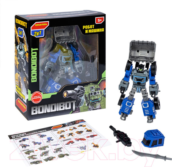 Изображение товара Робот-трансформер Bondibon Bondibot Экскаватор-погрузчик / ВВ6051 (синий)