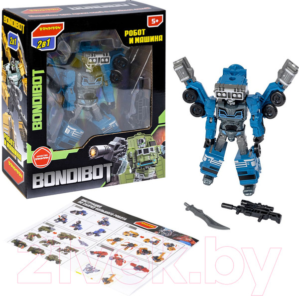 Изображение товара Робот-трансформер Bondibon Bondibot Автобетоносмеситель / ВВ6055 (синий)
