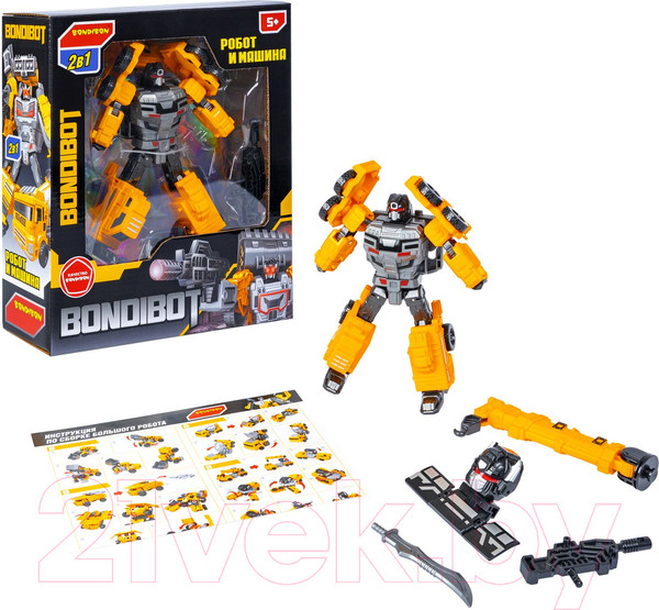 Изображение товара Робот-трансформер Bondibon Bondibot Автокран / ВВ6050 (желтый)