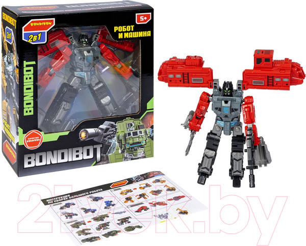 Изображение товара Робот-трансформер Bondibon Bondibot Тяжелый экскаватор / ВВ6057 (красный)