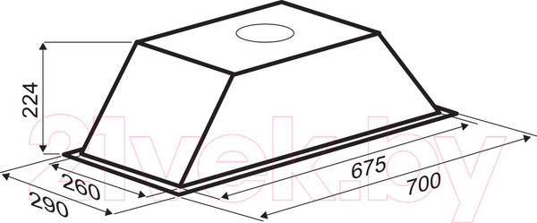 Изображение товара Вытяжка скрытая Zigmund & Shtain K 012.7 B