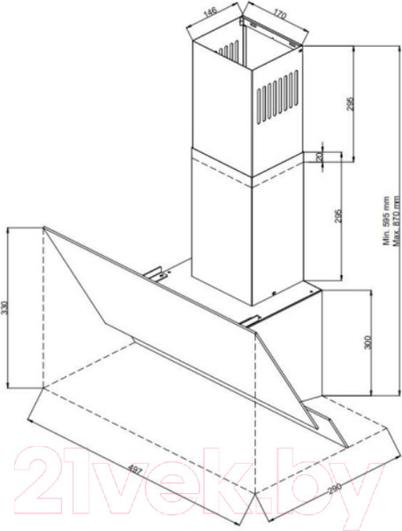 Изображение товара Вытяжка наклонная Zigmund & Shtain K 146.6 W