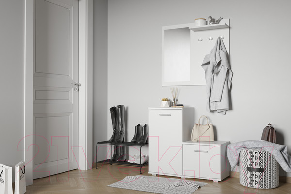 Изображение товара Секция в прихожую НК Мебель Fun КП-1 / 71337651 (белый)