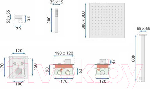 Изображение товара Душевая система со смесителем REA REA-P6324