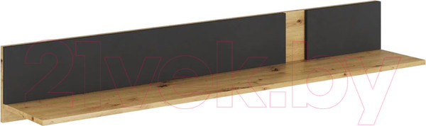 Изображение товара Полка НК Мебель Modo / 71715646 (артизан/черный матовый)