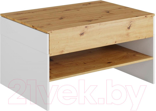 Изображение товара Журнальный столик НК Мебель Modo / 71716203 (артизан/белый матовый)