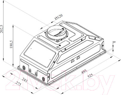 Изображение товара Вытяжка скрытая Zigmund & Shtain K 356.51 S