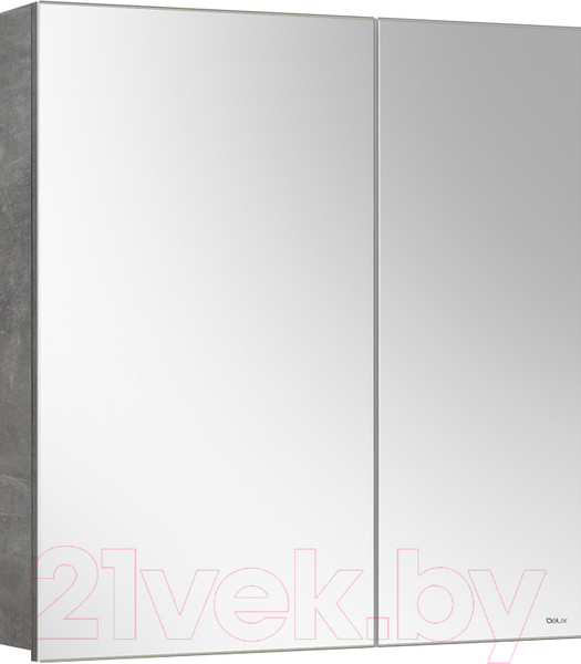 Изображение товара Шкаф с зеркалом для ванной Belux Стокгольм ВШ 70 (31, бетон чикаго светло-серый)