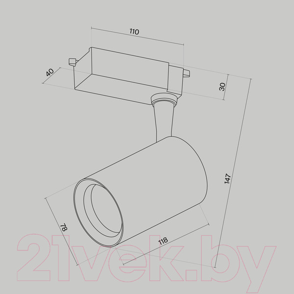 Изображение товара Трековый светильник Maytoni Vuoro TR003-1-10W4K-W-B