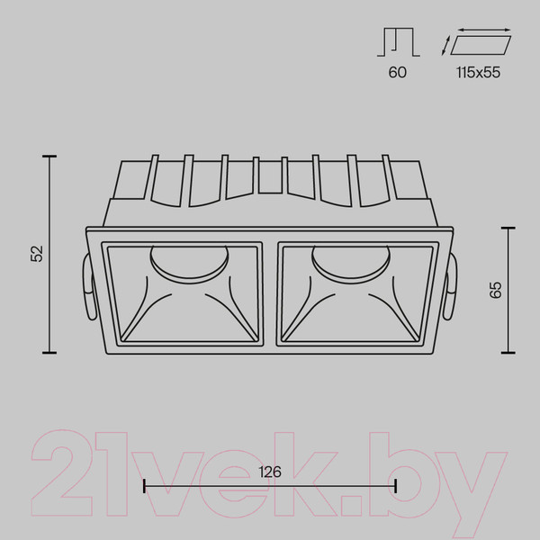 Изображение товара Точечный светильник Maytoni Alfa LED DL043-02-10W3K-D-SQ-WB