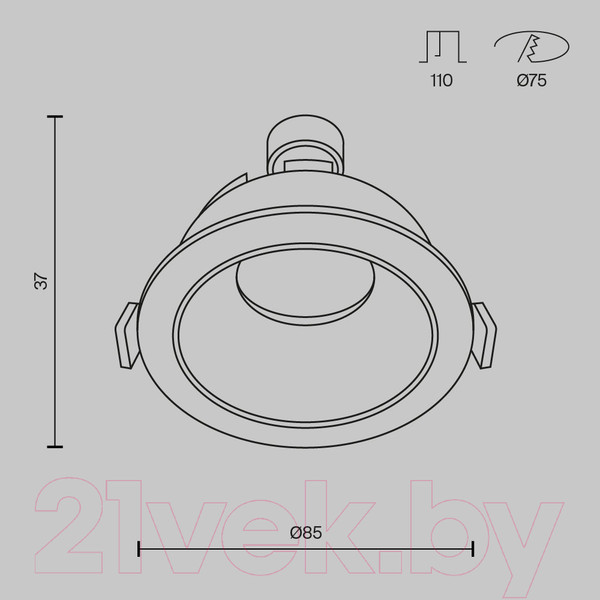Изображение товара Точечный светильник Maytoni Share DL051-U-1B