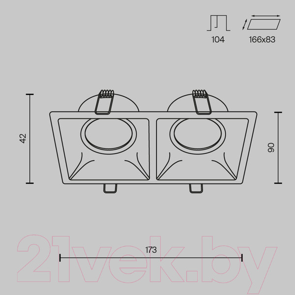 Изображение товара Точечный светильник Maytoni Dot DL029-2-02W