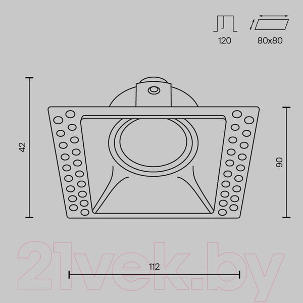 Изображение товара Точечный светильник Maytoni Dot DL042-01-SQ-W