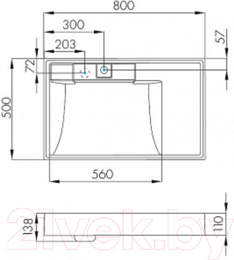Изображение товара Тумба с умывальником Акватон Лондри 20 (1A2361K1LH010)