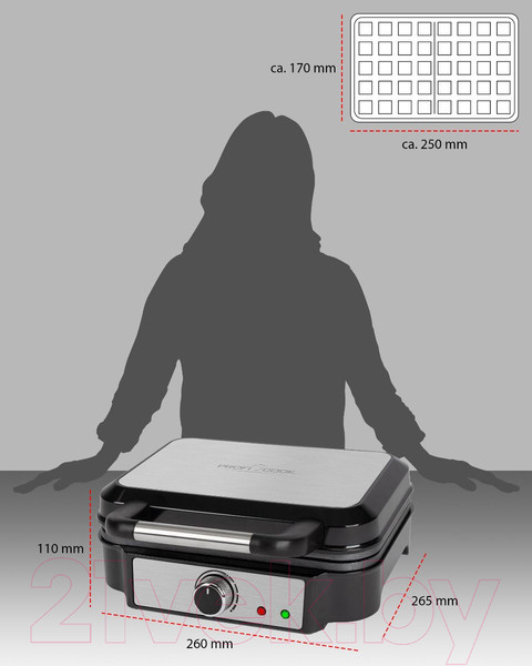 Изображение товара Вафельница Profi Cook WA 1240 (нержавеющая сталь)