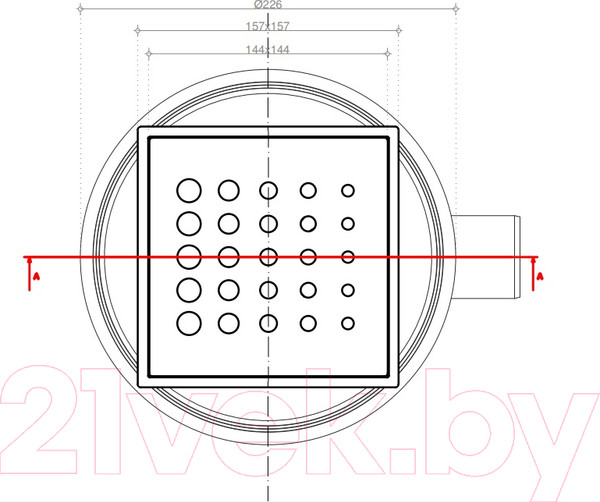 Изображение товара Трап для душа Bettoserb Drops 4 Mask 201747 / 13000079 (с сифоном)