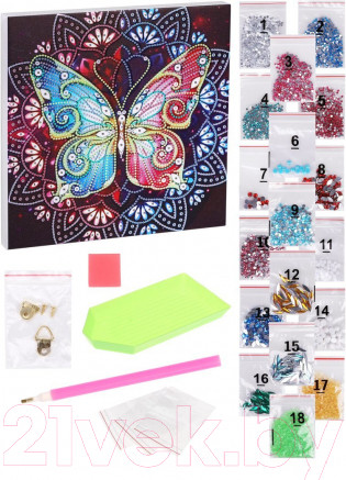 Изображение товара Набор алмазной вышивки On Time Бабочка / 45104