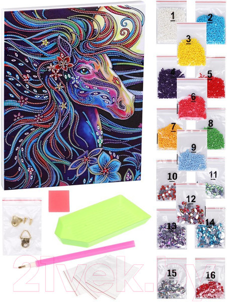 Изображение товара Набор алмазной вышивки On Time Радужный конь / 45105