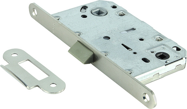 Изображение товара Защелка врезная с фиксацией Trodos SD600WC С фиксацией под поворотную ручку (пластик, никель)