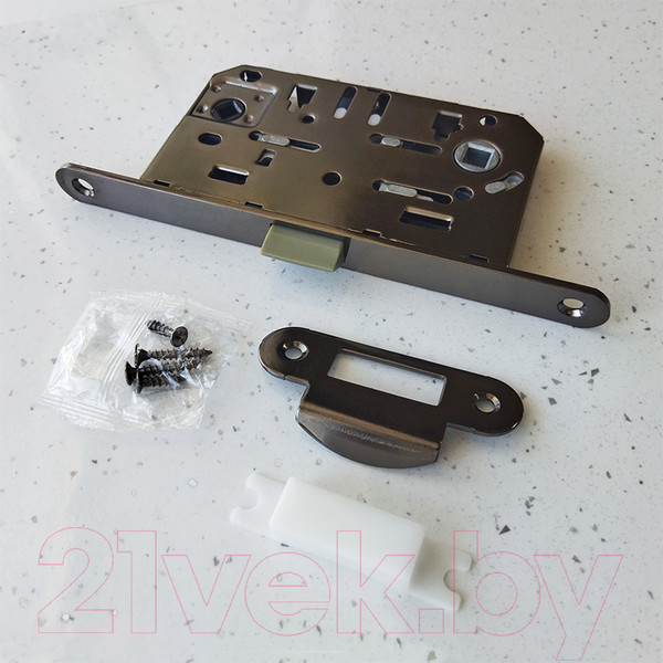 Изображение товара Защелка врезная с фиксацией Trodos SD600WC под поворотную ручку (пластик, черный никель)