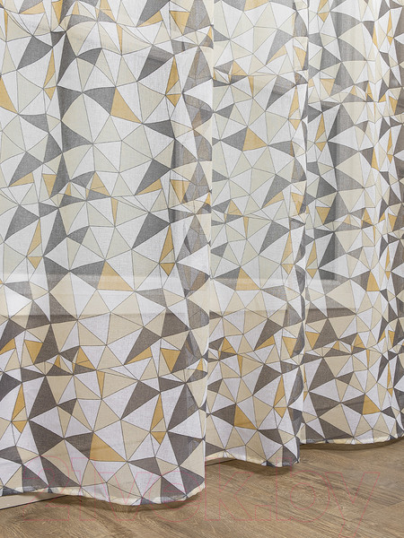 Изображение товара Гардина Amore Mio Печать лен 1249-BS40-07 300x270 / 90602 (серый/белый/желтый)