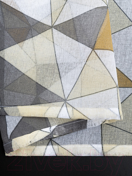 Изображение товара Гардина Amore Mio Печать лен 1249-BS40-07 300x270 / 90602 (серый/белый/желтый)