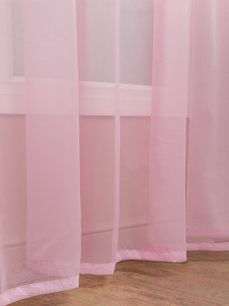 Изображение товара Гардина Amore Mio Однотонная вуаль 6PL lux-16 600x270 / 90614 (розовый)