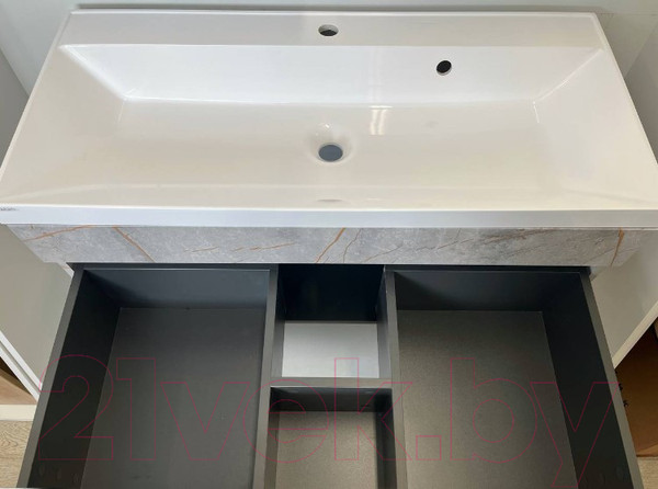 Изображение товара Тумба под умывальник Garda Onda 09.106н.1000.PVC (золотой мрамор)