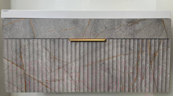 Изображение товара Тумба под умывальник Garda Onda 09.106н.1000.PVC (золотой мрамор)