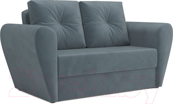 Изображение товара Диван Mebel-Ars Квартет (велюр серо-синий HB-178 26)