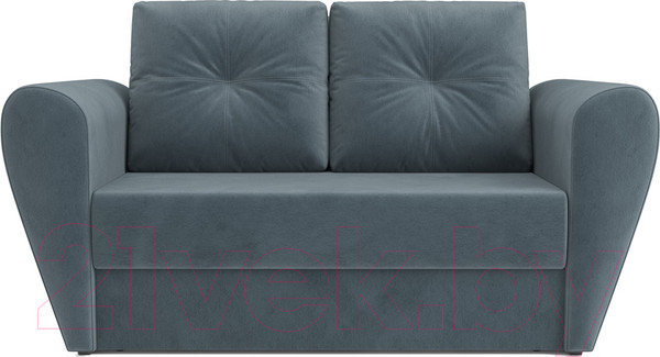 Изображение товара Диван Mebel-Ars Квартет (велюр серо-синий HB-178 26)