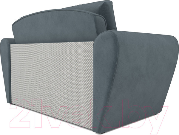 Изображение товара Диван Mebel-Ars Квартет (велюр серо-синий HB-178 26)