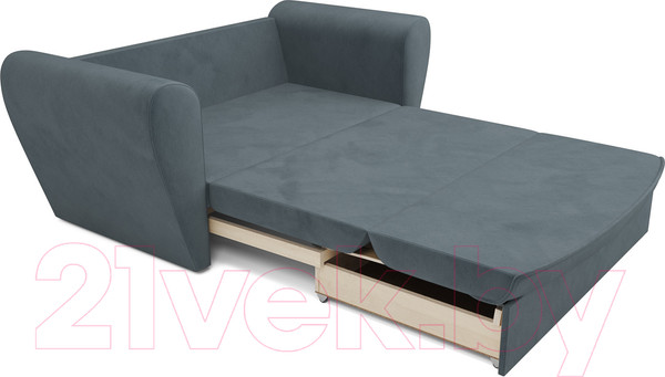 Изображение товара Диван Mebel-Ars Квартет (велюр серо-синий HB-178 26)