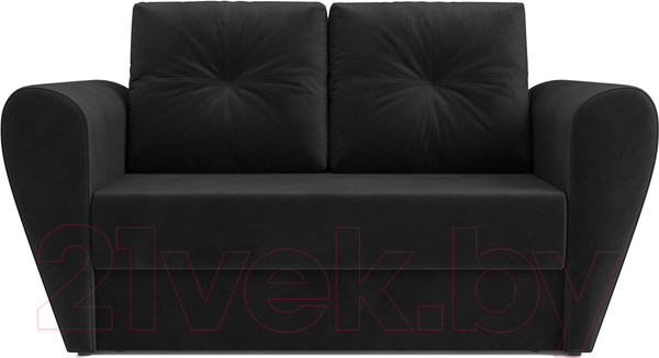 Изображение товара Диван Mebel-Ars Квартет (велюр черный НВ-178 17)