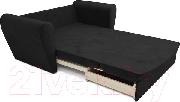 Изображение товара Диван Mebel-Ars Квартет (велюр черный НВ-178 17)