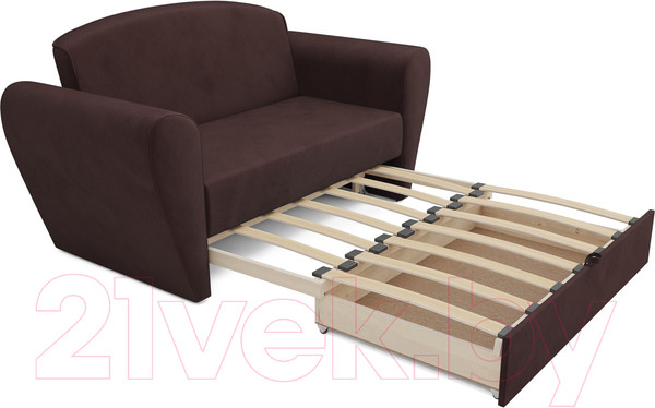 Изображение товара Диван Mebel-Ars Квартет (велюр шоколад HB-178 16)