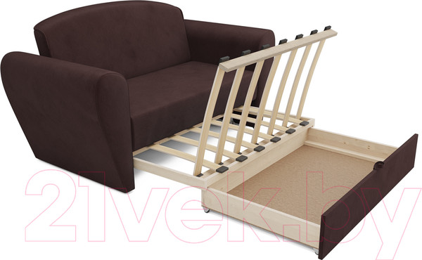 Изображение товара Диван Mebel-Ars Квартет (велюр шоколад HB-178 16)