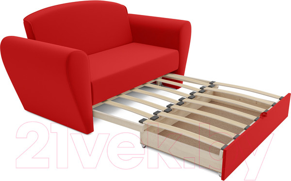 Изображение товара Диван Mebel-Ars Квартет (кордрой красный)