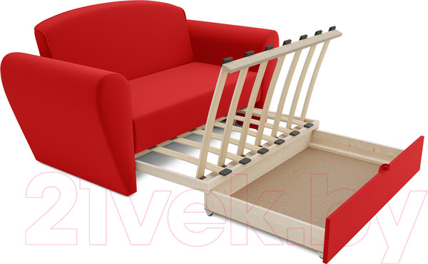Изображение товара Диван Mebel-Ars Квартет (кордрой красный)